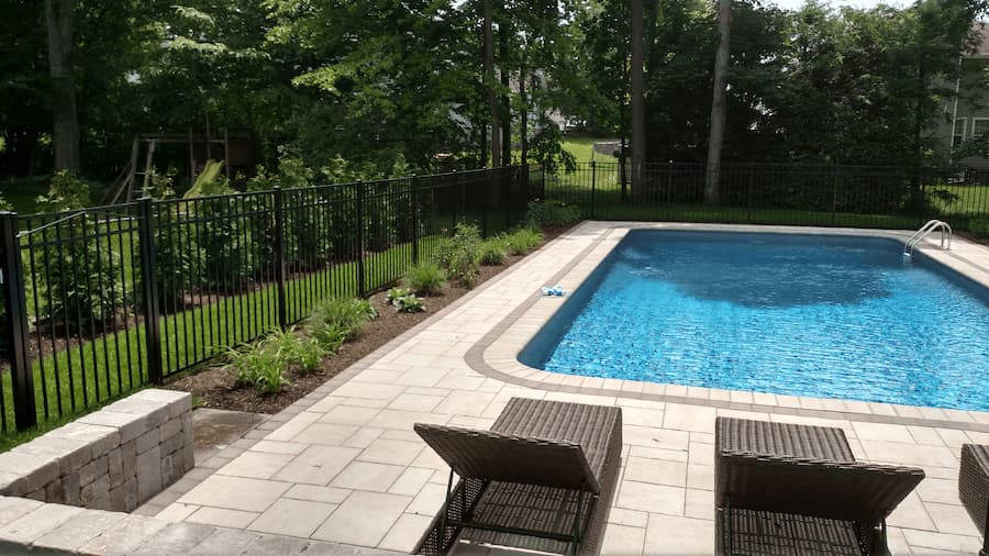 Vanguard E-2 Black Aluminum Pool Fence in Warwick NY Pool Code Fence