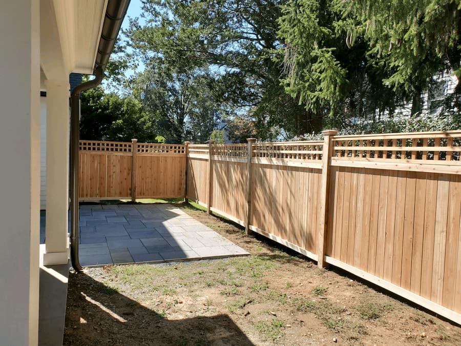 Tongue and Groove Cedar Fence with Lattice in Warwick NY