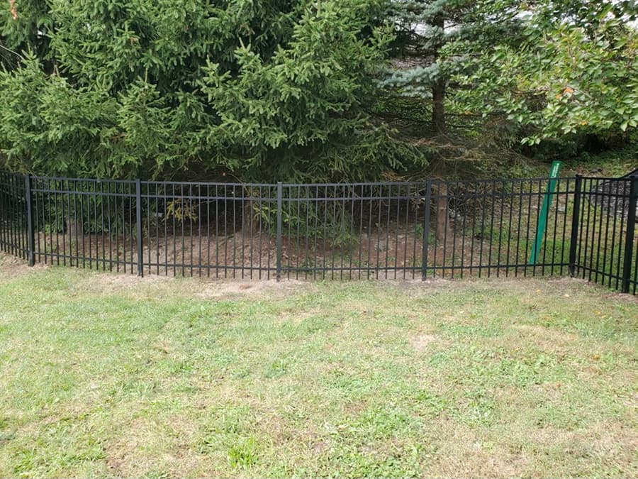 4' Vanguard E-2 Aluminum Fence in Goshen NY with Arch Gates-1