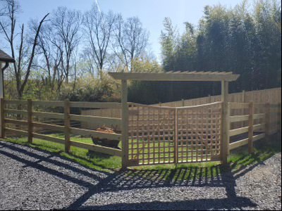 custom cedar lattice gate in warwick ny